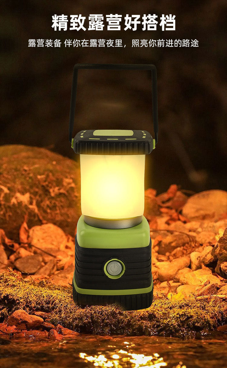 Outdoor high - intensity lighting camping lamp, light touch dimming waterproof camping portable lamp, multi - functional emergency light 户外强光照明野营灯 轻触调光防水露营手提灯多功能应急灯 - 太阳能LED露营灯 - Zhongshan Star Trade