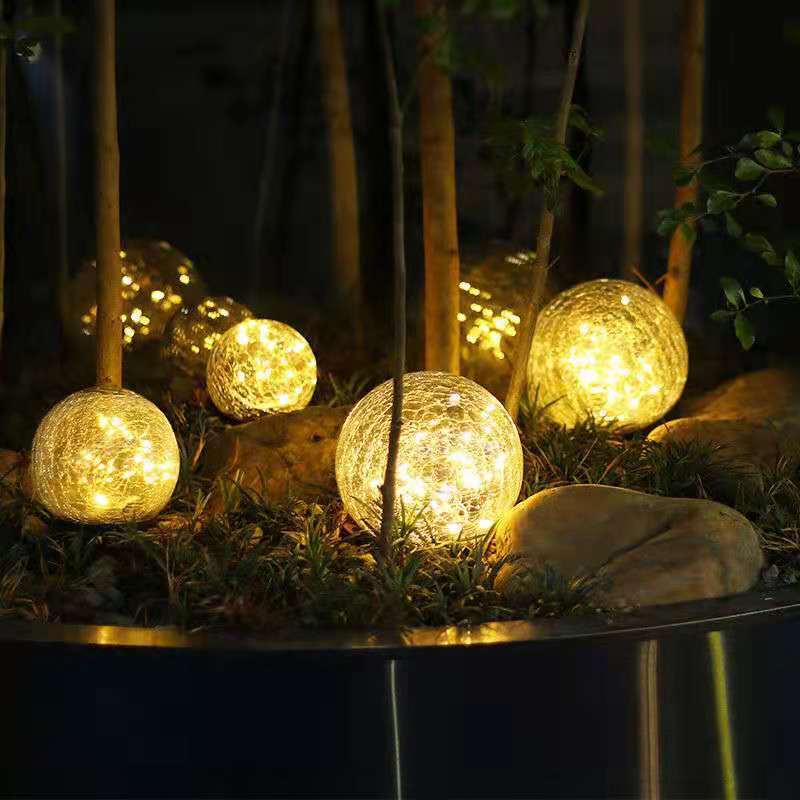 Solar crack courtyard lamp, outdoor waterproof crack ground plug lamp, garden, playground, villa landscape lamp