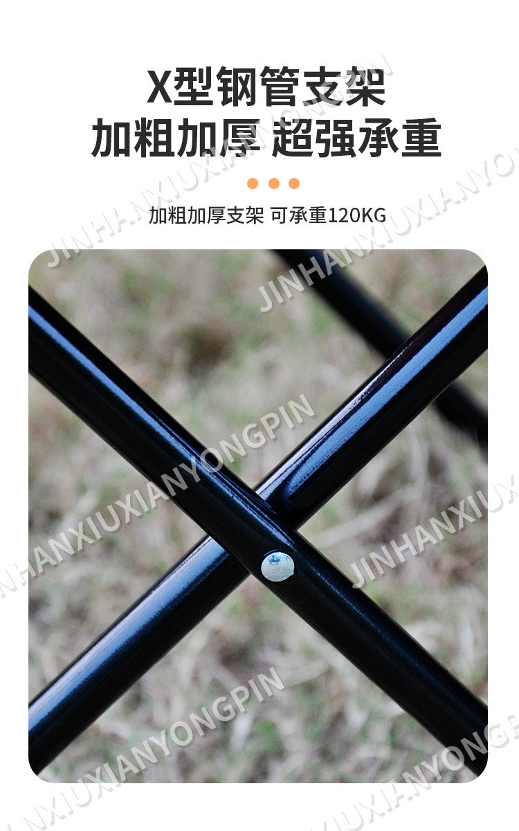 Portable camping chair, adult outdoor lawn folding chair, heavy duty large folding chair for beach, fishing, trailing outdoor sports, 1 cup holder and handbag便携式露营椅,成人户外草坪折叠椅,重型大型可折叠椅,用于海滩,钓鱼,尾随户外运动,1个杯架和手提包 - 户外折叠椅 - Zhongshan Star Trade