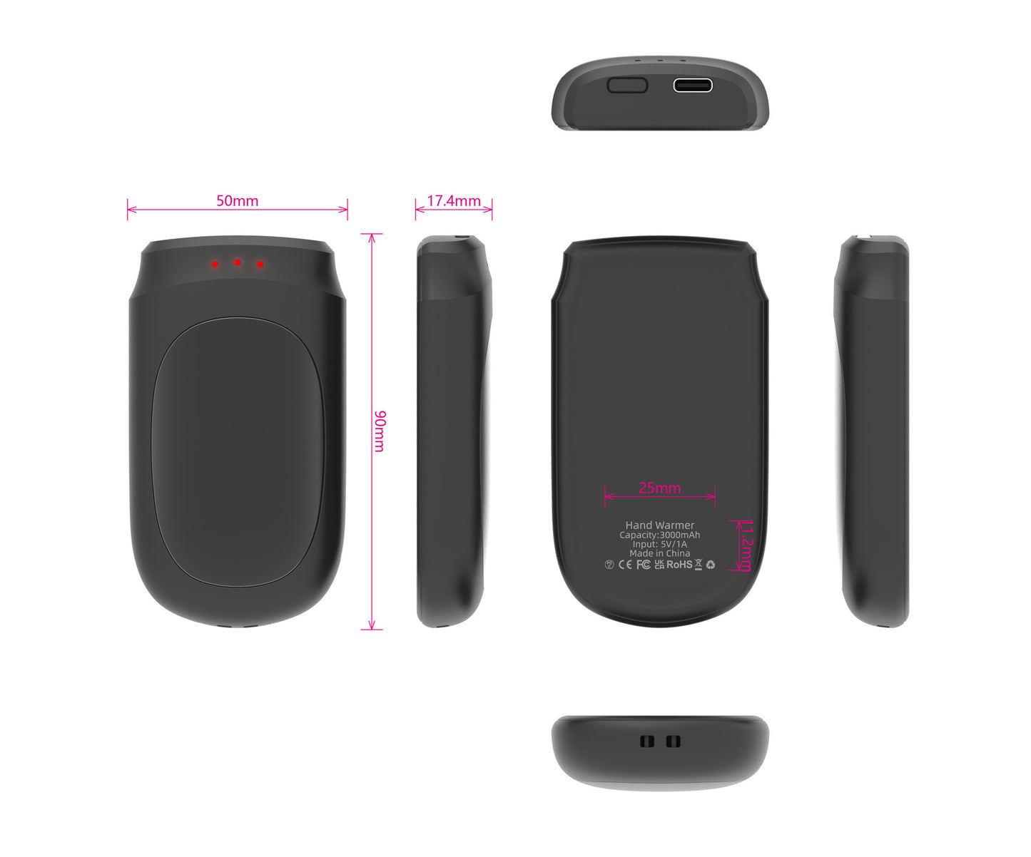 Magnetic hand warmer, split-type hand warmer, USB charging hand warmer 磁吸暖手宝分体式暖手器USB充电暖宝宝 - Image 20