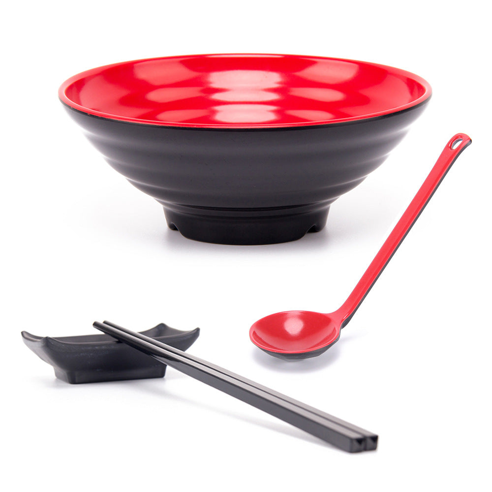 Melamine black and red plastic small bowls, restaurant hot pot seasoning bowls, dipping sauce bowls, canteen rice bowls, breakfast porridge and soup bowls 密胺黑红塑料小碗餐厅饭店火锅调料碗蘸酱碗食堂米饭碗早餐粥汤碗 - 日式餐具 - Zhongshan Star Trade