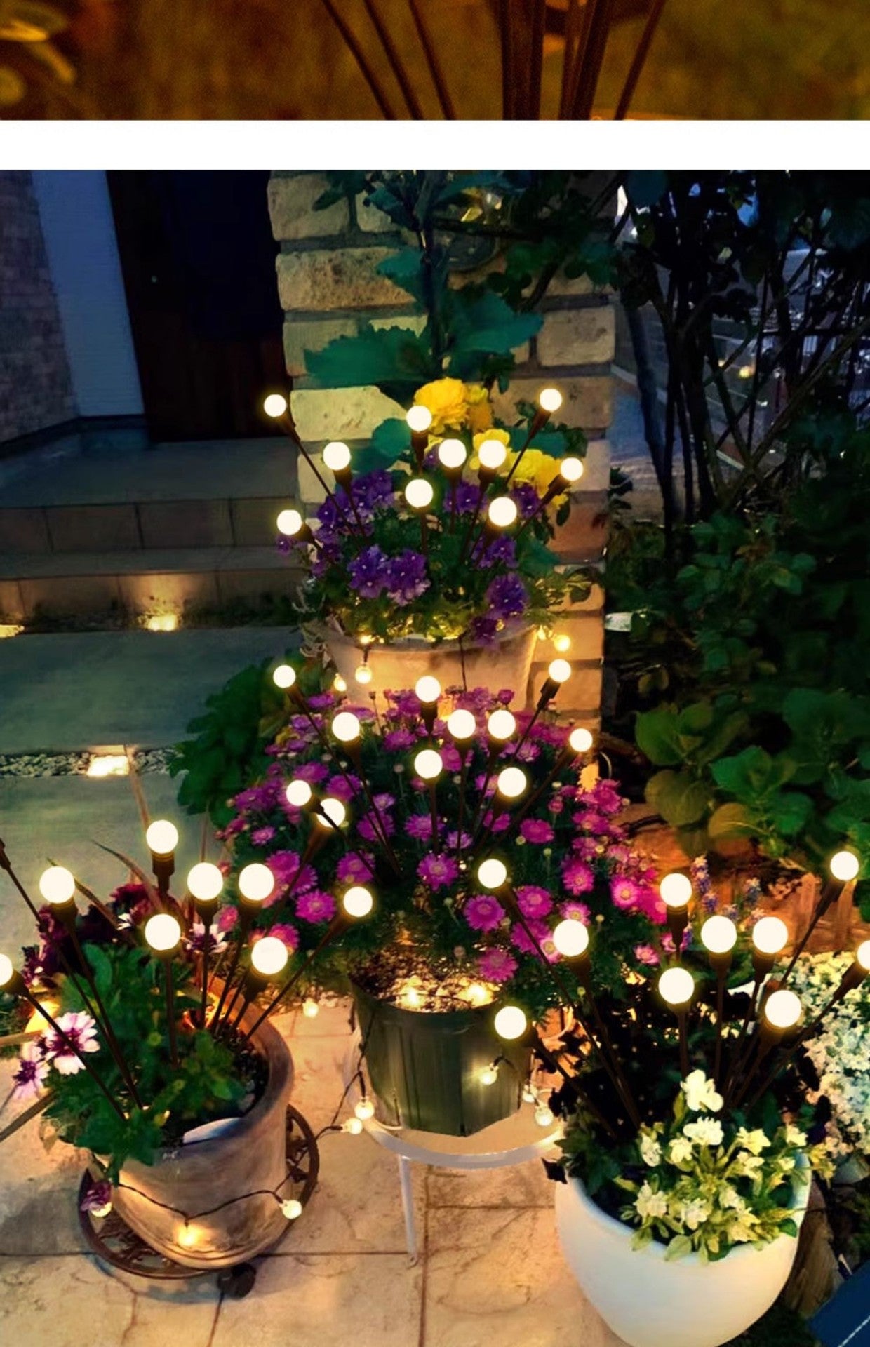 Solar lamps, outdoor firefly lamps, courtyard villa garden decorative atmosphere lamps, park ground lawn lamps