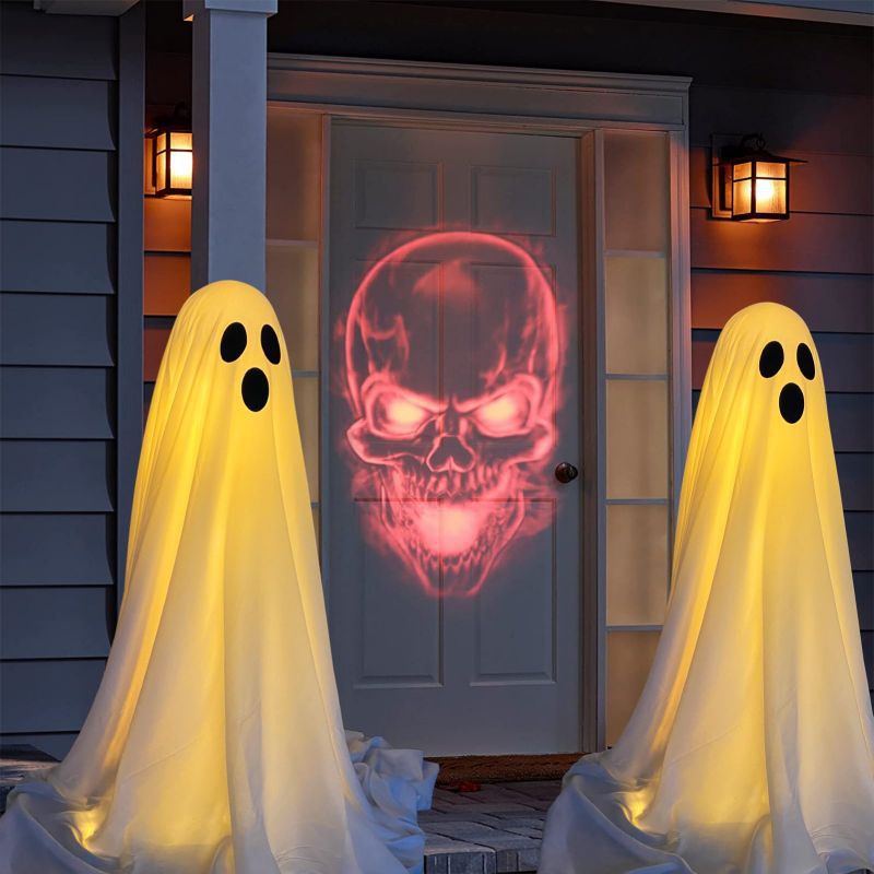Front porch glowing ghost halloween Standing ghost porch yard ghost Halloween decorations 前门廊发光幽灵万圣节站立鬼门廊庭院幽灵halloween decorations - 万圣节装饰品 - Zhongshan Star Trade