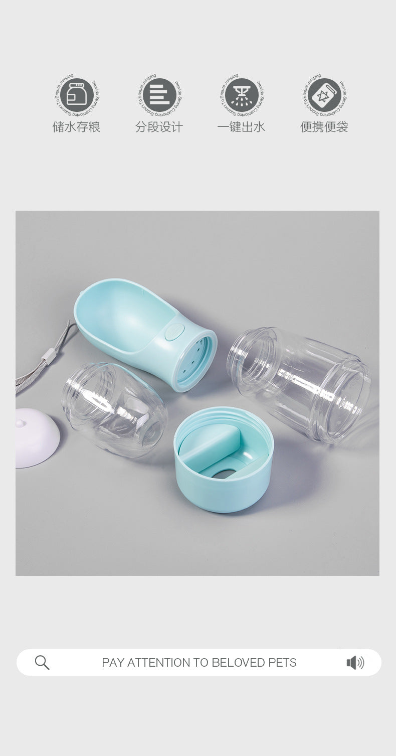 Dog water bottles with food containers, travel dog water bowls, portable pet dispensers, dog gift accessories, essential items for walking and hiking dogs 带食物容器的狗水瓶,旅行小狗水碗,便携式宠物分配器,狗礼品配件,遛狗和远足的小狗必需品 - 宠物友好型户外用品 - Zhongshan Star Trade