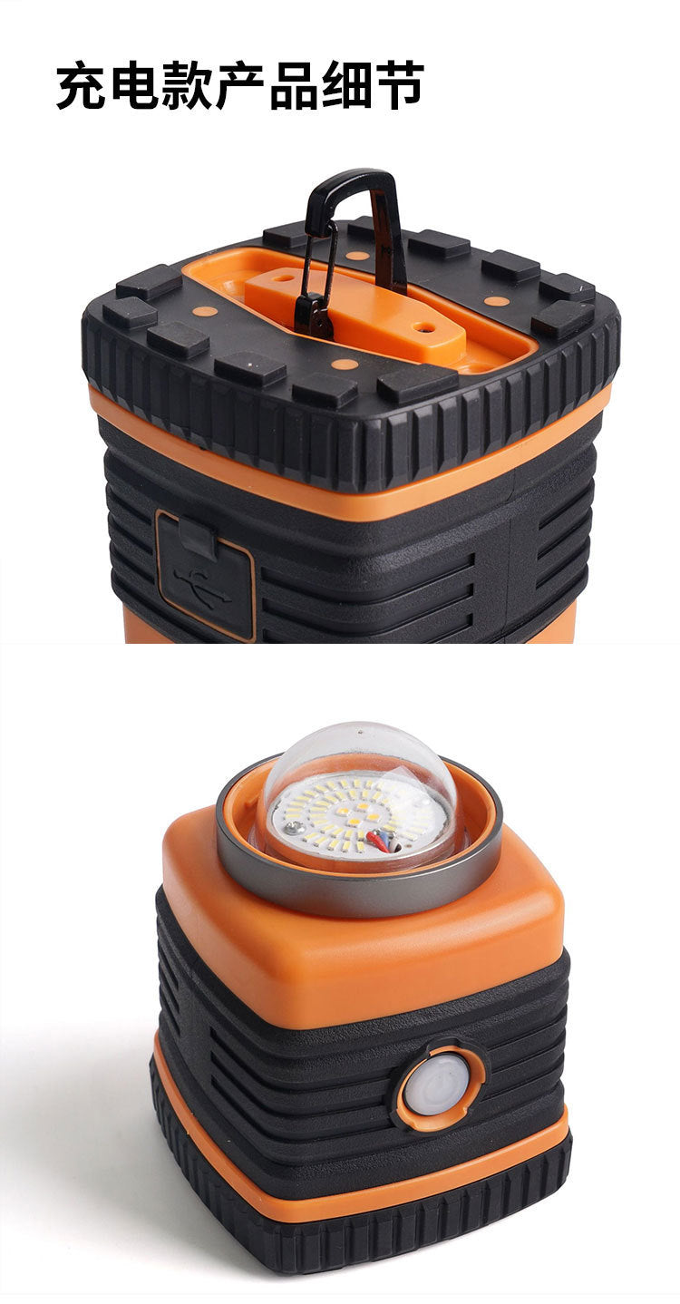 Outdoor high - intensity lighting camping lamp, light touch dimming waterproof camping portable lamp, multi - functional emergency light 户外强光照明野营灯 轻触调光防水露营手提灯多功能应急灯 - 太阳能LED露营灯 - Zhongshan Star Trade