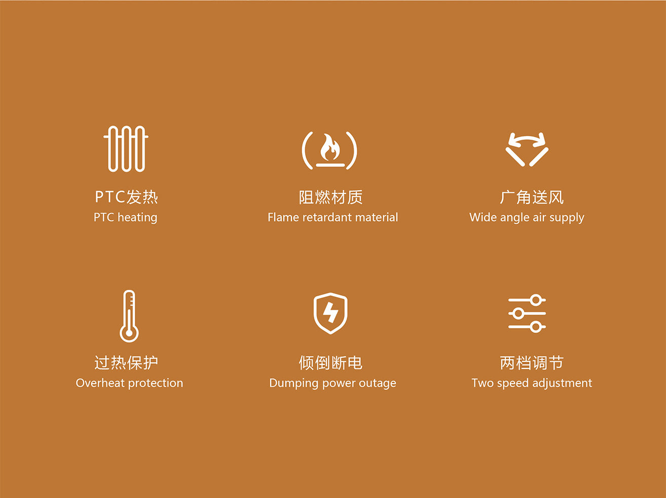 New cross - border warm air blower, high - power heater, ceramic PTC household smart electric heater, portable little sun 新款跨境暖风机大功率取暖器陶瓷PTC家用智能电暖器便捷式小太阳 - Zhongshan Star Trade