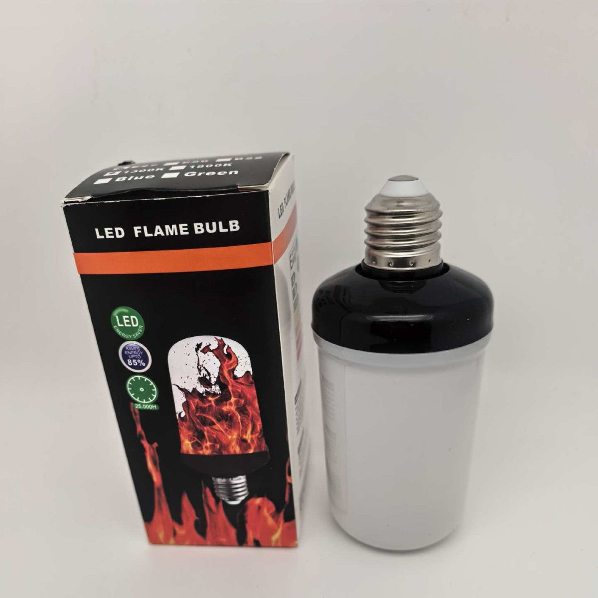Halloween decoration upgrade LED flame bulb, 4 - mode flashing bulb, inverted effect, E27 Halloween lamp base flame bulb, Christmas decoration, party decoration 万圣节装饰升级LED火焰灯泡,4种模式闪烁灯泡,颠倒效果,E27万圣节灯底座火焰灯泡,圣诞装饰,派对装饰 - 万圣节装饰品 - Zhongshan Star Trade