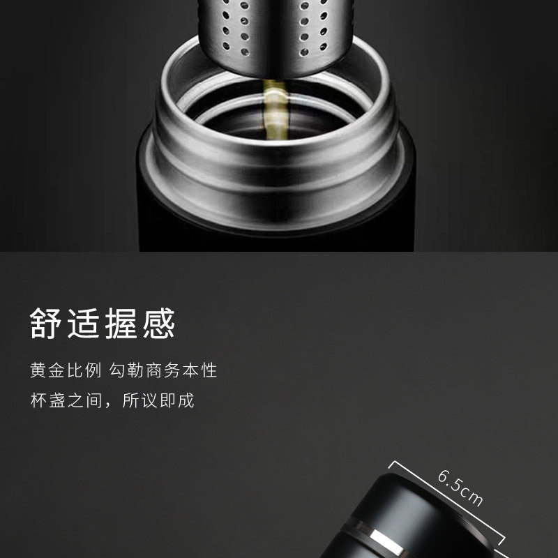 Stainless steel 316 smart water cup for business use with tea strainer 保温杯不锈钢316智能水杯商务带茶漏 - Image 27