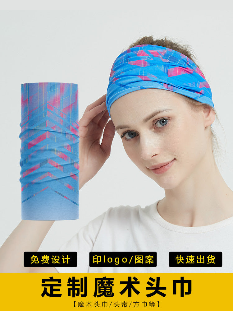 Outdoor neck coverings, cold sports scarves, thin magic headscarves, ice silk sun protection face masks, men's and women's running sun protection face towels