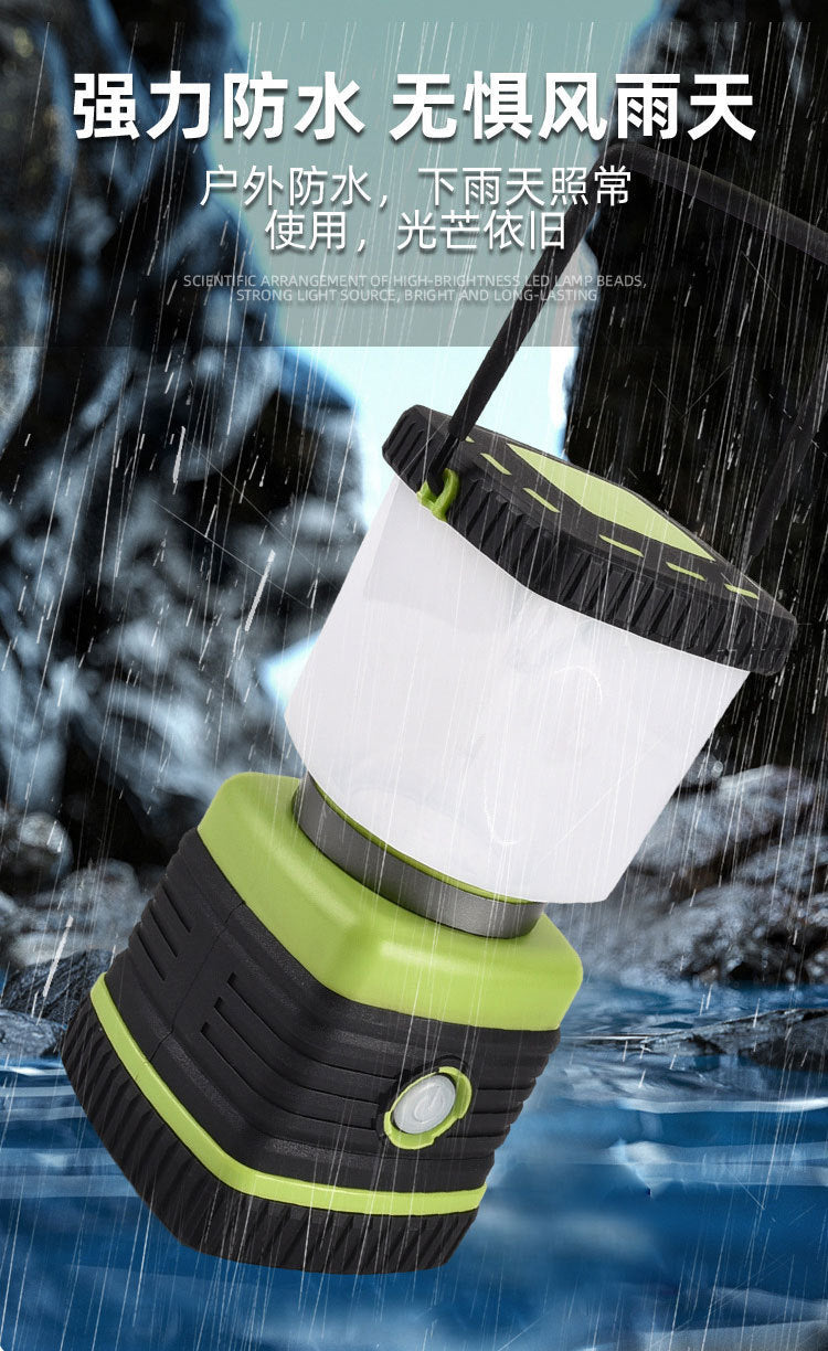 Outdoor high - intensity lighting camping lamp, light touch dimming waterproof camping portable lamp, multi - functional emergency light 户外强光照明野营灯 轻触调光防水露营手提灯多功能应急灯 - 太阳能LED露营灯 - Zhongshan Star Trade