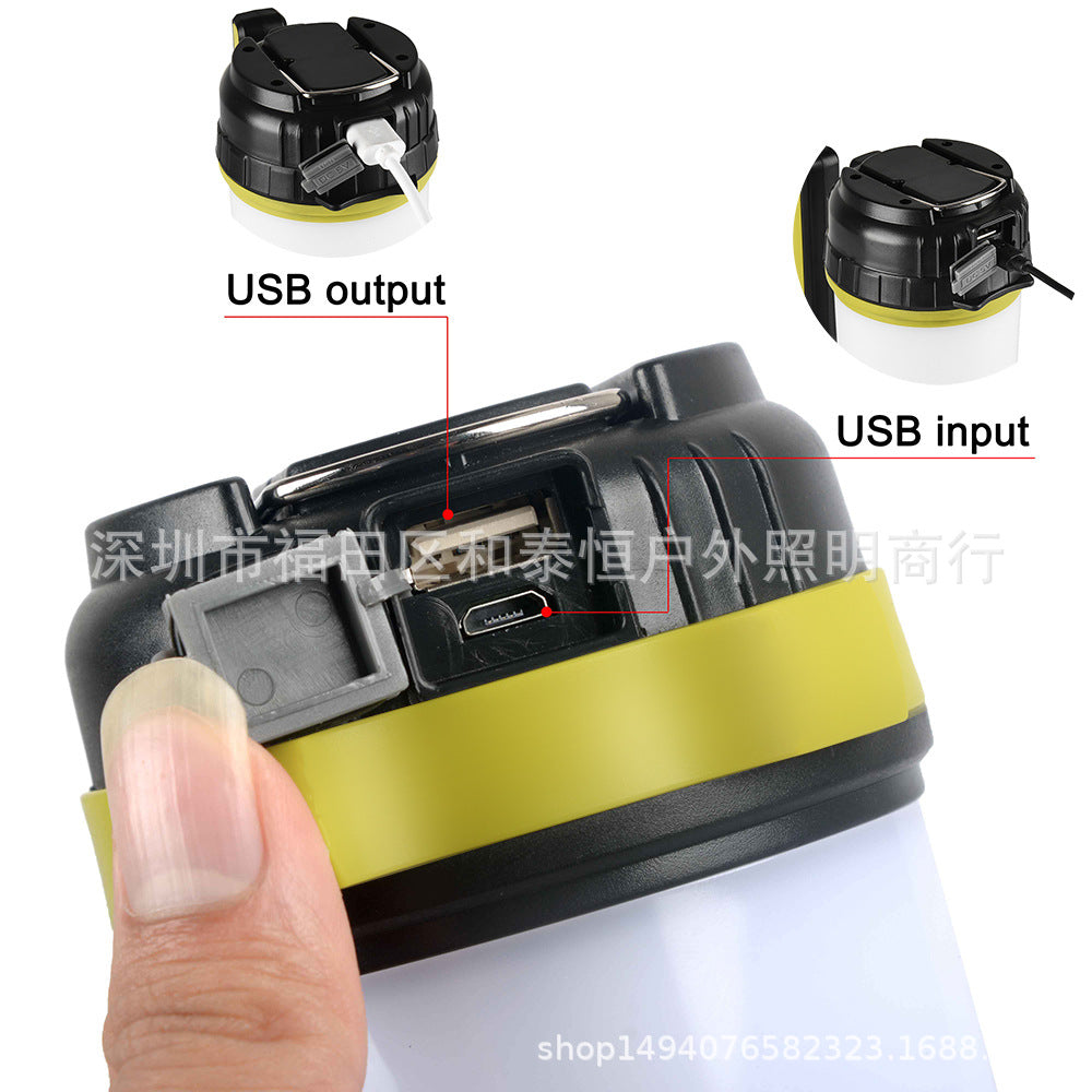 The LED camping lantern flashlight is rechargeable, portable flashlight with 6 light modes, 3000mAh power bank, IPX6 waterproof, USB, hurricane camping light, emergency LED 露营灯笼手电筒可充电,便携式手电筒,带 6 种灯光模式,3000mAh 移动电源,IPX6 防水,USB ,飓风露营灯,应急 - 太阳能LED露营灯 - Zhongshan Star Trade
