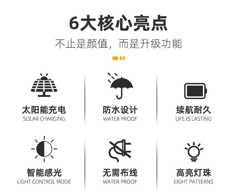 led solar light and shadow lawn lights, outdoor waterproof courtyard garden decorative atmosphere lights, landscape lights