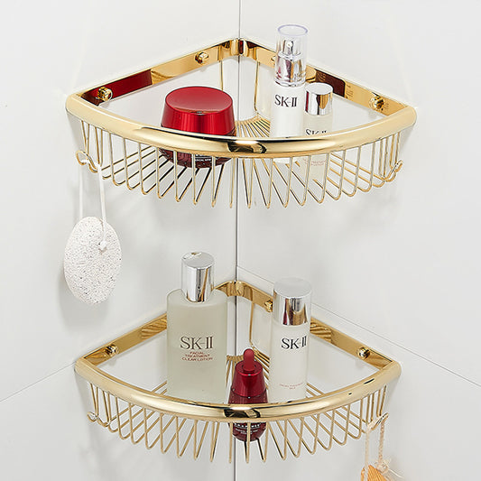 Bathroom triangular storage rack, bathroom net basket corner rack, non-perforated body wash rack, toilet corner storage rack