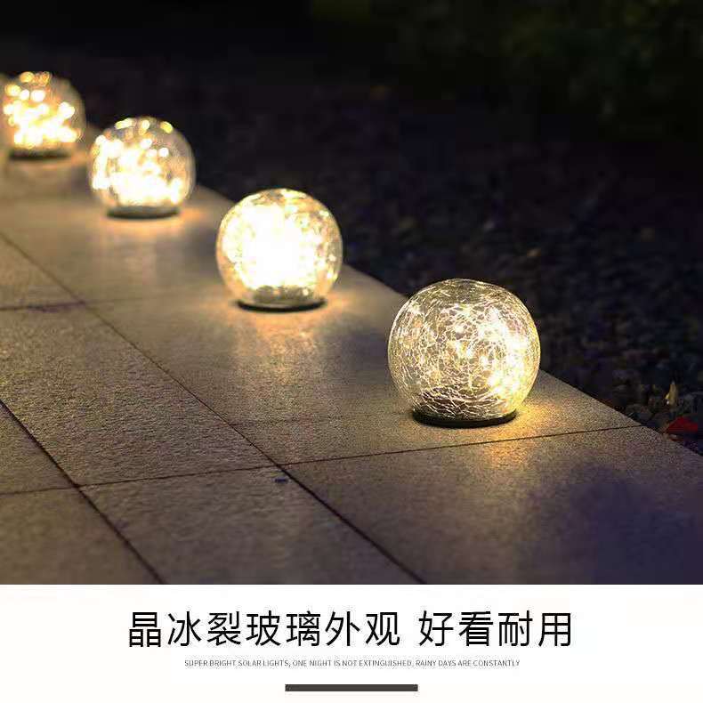 Solar crack courtyard lamp, outdoor waterproof crack ground plug lamp, garden, playground, villa landscape lamp