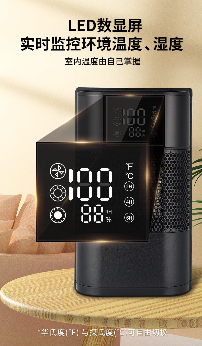 Space heater, 1300W portable electric heater for indoor use, office PTC ceramic heater with remote control, thermostat, 60° Shake head, 12H timer, 5 modes, safe and quiet room heater for bedrooms - 电暖器 - Zhongshan Star Trade