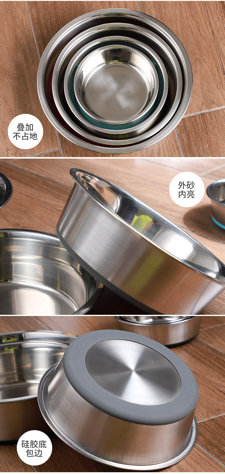 Dog Bowl, Heavy Duty Metal Food and Water Bowl for Feeding Dogs and Cats, Dishwasher Safe, Rust Resistant Stainless Steel, BPA Free Rubber Base 狗碗 ,用于喂狗和猫的重型金属食物和水碗,可用洗碗机清洗,防锈不锈钢,不含 BPA 的橡胶底座 - 宠物友好型户外用品 - Zhongshan Star Trade