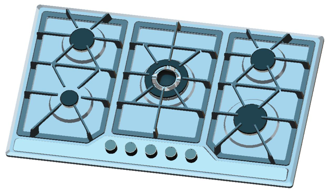 SJ - 36L/SJ - 36M/SJ - 36R Stainless steel built - in 5 - hole gas stove stand for household multi - burner natural gas stove SJ - 36L/SJ - 36M/SJ - 36R 不锈钢嵌入式五眼燃气灶架 家用多灶头天然气炉灶 - 炉架 - Zhongshan Star Trade - SJ - 36R