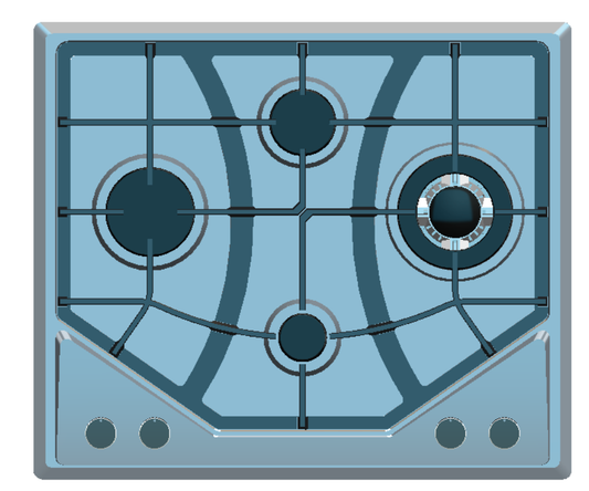 SJ - 44L/SJ - 44R/SJ - 44M Stainless steel built - in 4 - hole gas stove stand for household multi - burner natural gas stove SJ - 44L/SJ - 44R/SJ - 44M 不锈钢嵌入式四眼燃气灶架 家用多灶头天然气炉灶 - 炉架 - Zhongshan Star Trade - SJ - 44R - 4KG