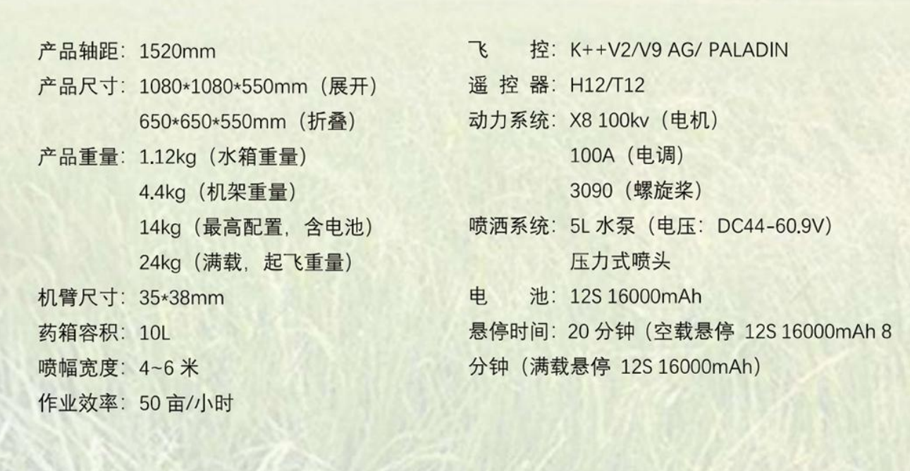 The X4 series of classic agricultural drones