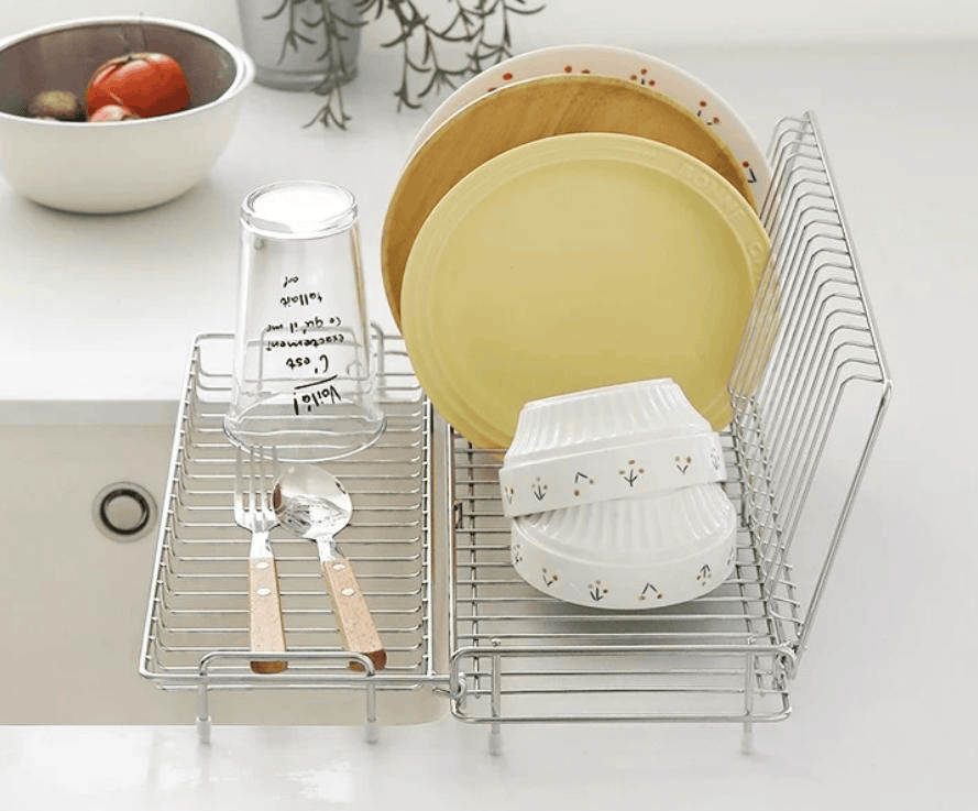 304 stainless steel foldable drain rack|A neat "good partner" for kitchen countertops - Image 1