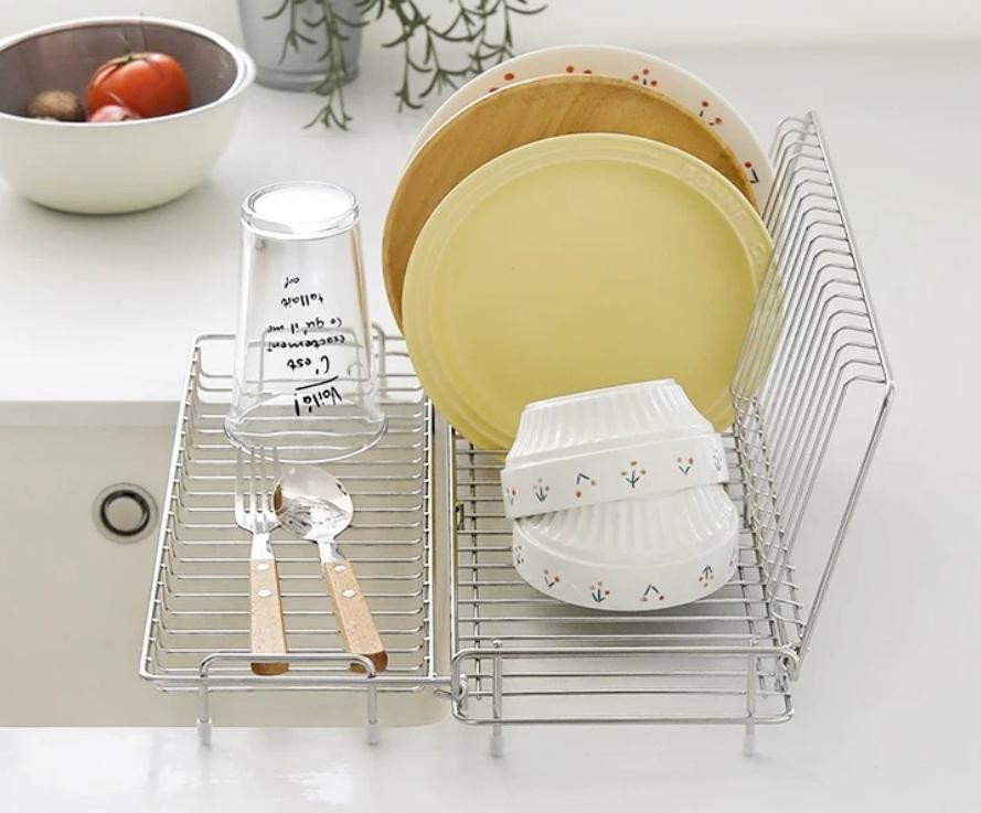 304 stainless steel foldable drain rack|A neat "good partner" for kitchen countertops - Image 1