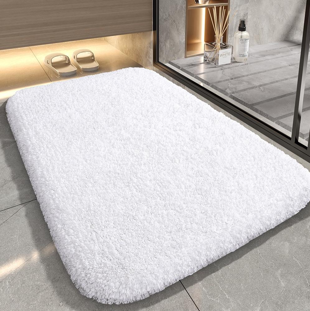 Home bathroom thickly-textured plush floor mat, strong water absorption, quick drying, anti-slip mat, plush mat