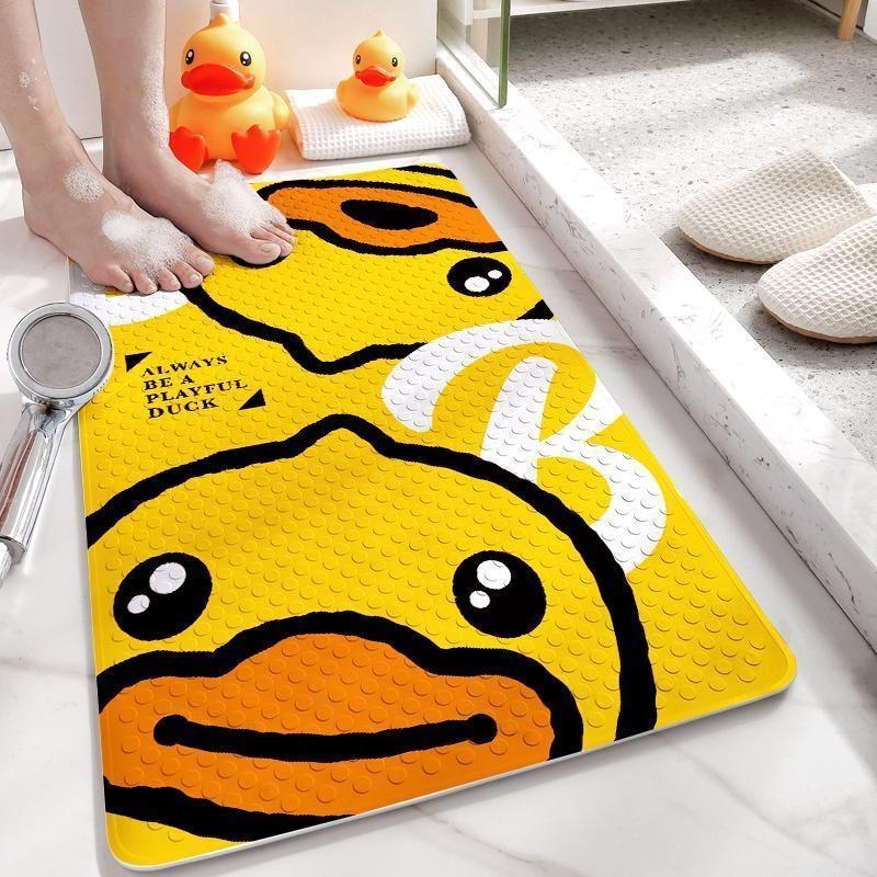 Genuine Little Yellow Duck eco-friendly PVC anti-slip mat, home shower floor mat, suction cup massage mat, draining foot mat