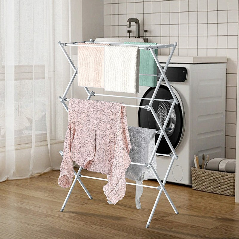 Foldable multi-functional clothes drying rack  折叠式多功能晾衣架