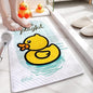 Genuine Little Yellow Duck eco-friendly PVC anti-slip mat, home shower floor mat, suction cup massage mat, draining foot mat