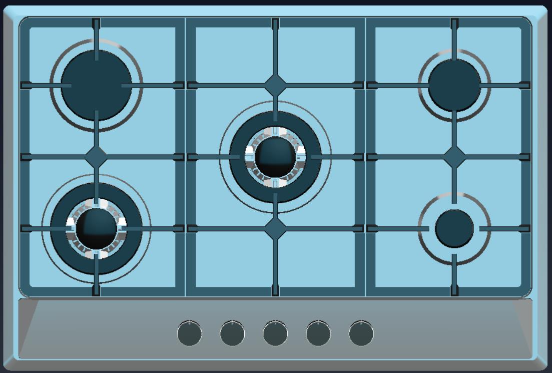 08011 - A/08012 - A   Stainless steel built - in 5 - hole gas stove stand for household multi - burner natural gas stove    08011 - A/08012 - A  不锈钢嵌入式五眼燃气灶架 家用多灶头天然气炉灶 - 炉架 - Zhongshan Star Trade