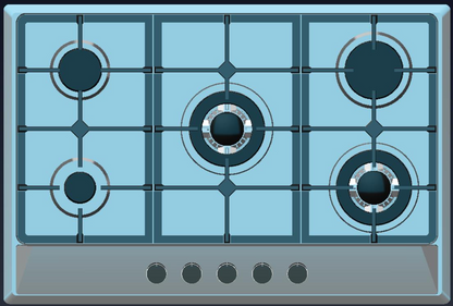 08011 - A/08012 - A   Stainless steel built - in 5 - hole gas stove stand for household multi - burner natural gas stove    08011 - A/08012 - A  不锈钢嵌入式五眼燃气灶架 家用多灶头天然气炉灶 - 炉架 - Zhongshan Star Trade - 08012 - A