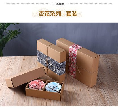 Ceramic rice bowls, cherry blossom bowl gift set, assorted colored tableware bowls, suitable for rice, cereal, noodles, soup, desserts, 6 - piece set (cherry blossom) 陶瓷饭碗 ，樱花碗礼品套装，什锦彩色餐具碗，用于米饭、麦片、面条、汤、甜点，6 件装（樱花） - 日式餐具 - Zhongshan Star Trade