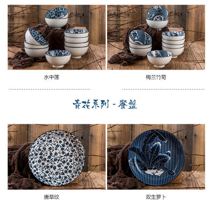 Ceramic rice bowls, cherry blossom bowl gift set, assorted colored tableware bowls, suitable for rice, cereal, noodles, soup, desserts, 6 - piece set (cherry blossom) 陶瓷饭碗 ，樱花碗礼品套装，什锦彩色餐具碗，用于米饭、麦片、面条、汤、甜点，6 件装（樱花） - 日式餐具 - Zhongshan Star Trade