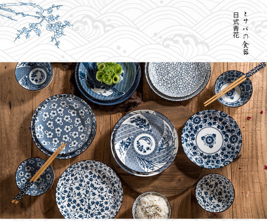 Ceramic rice bowls, cherry blossom bowl gift set, assorted colored tableware bowls, suitable for rice, cereal, noodles, soup, desserts, 6 - piece set (cherry blossom) 陶瓷饭碗 ，樱花碗礼品套装，什锦彩色餐具碗，用于米饭、麦片、面条、汤、甜点，6 件装（樱花） - 日式餐具 - Zhongshan Star Trade