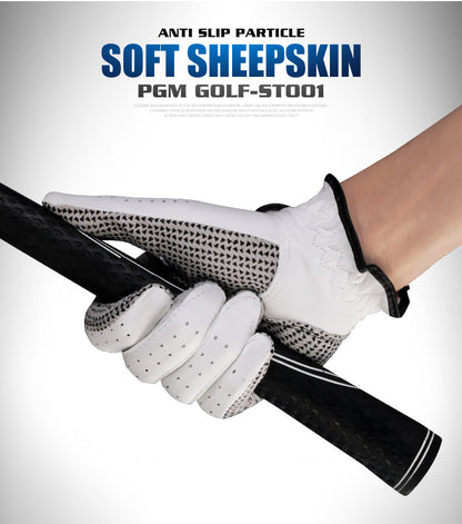 PGM small sheepskin wear-resistant anti-slip grain golf gloves left and right hand golf gloves