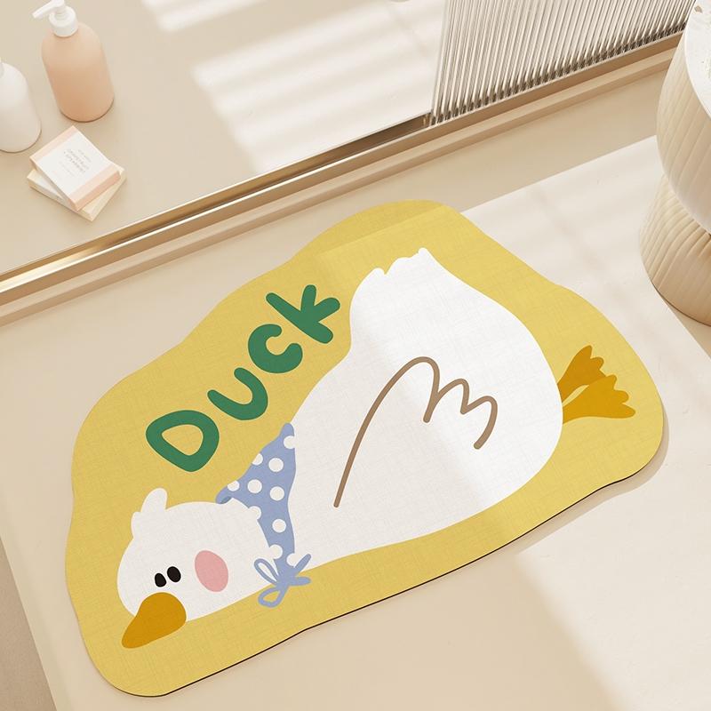 Floor mat bathroom strong water-absorbing toilet quick-drying carpet non-slip pad home simple technology plush foot mat