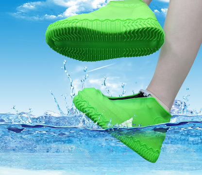 Shoe Covers Waterproof Reusable Foldable Not-Slip Rain Shoe Covers with Zipper,Shoe Protectors Overshoes Rain Galoshes for Kids Men and Women