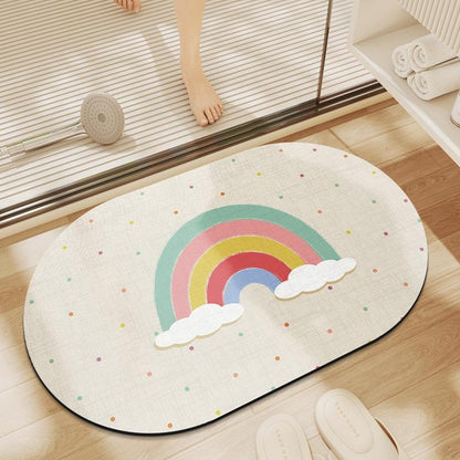 Floor mat bathroom strong water-absorbing toilet quick-drying carpet non-slip pad home technology plush foot mat