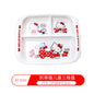 Genuine Sanrio Hello Kitty children's melamine tableware, high appearance level plates, cartoon bowls, plates, cups and tableware 正版三丽鸥凯蒂猫儿童密胺餐具高颜值餐盘卡通碗盘子杯子餐具 - 日式餐具 - Zhongshan Star Trade - 凯蒂猫儿童三格盘KT - 0121
