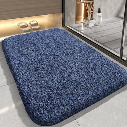 Home bathroom thickly-textured plush floor mat, strong water absorption, quick drying, anti-slip mat, plush mat
