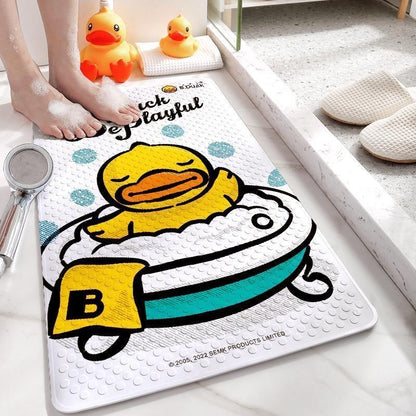 Genuine Little Yellow Duck eco-friendly PVC anti-slip mat, home shower floor mat, suction cup massage mat, draining foot mat