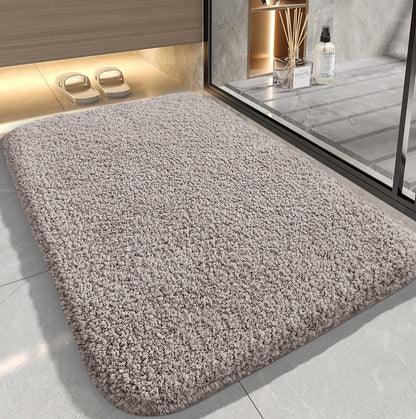 Home bathroom thickly-textured plush floor mat, strong water absorption, quick drying, anti-slip mat, plush mat