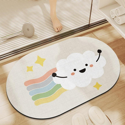 Floor mat bathroom strong water-absorbing toilet quick-drying carpet non-slip pad home technology plush foot mat