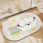 Floor mat bathroom strong water-absorbing toilet quick-drying carpet non-slip pad home technology plush foot mat