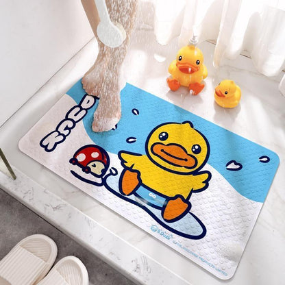 Genuine Little Yellow Duck eco-friendly PVC anti-slip mat, home shower floor mat, suction cup massage mat, draining foot mat