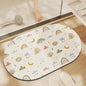 Floor mat bathroom strong water-absorbing toilet quick-drying carpet non-slip pad home technology plush foot mat