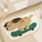 Floor mat bathroom strong water-absorbing toilet quick-drying carpet non-slip pad home simple technology plush foot mat