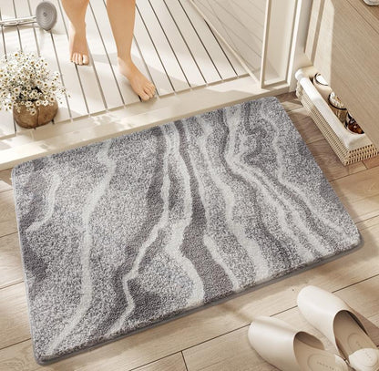 Strong water-absorbing flocked floor MATS for home bathrooms, anti-slip MATS for bathroom doors, and quick-drying foot MATS