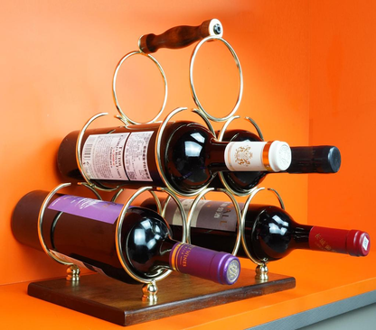 Creative wine rack ornament, solid wood wine rack, upside-down wine glass rack, home living room European style wine cabinet display rack