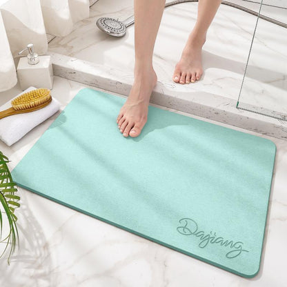 Natural diatom mud bathroom floor mat, strong water absorption, household anti-slip mat, quick-drying foot mat